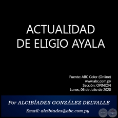 Autor: ELIGIO AYALA - Cantidad de Obras: 21